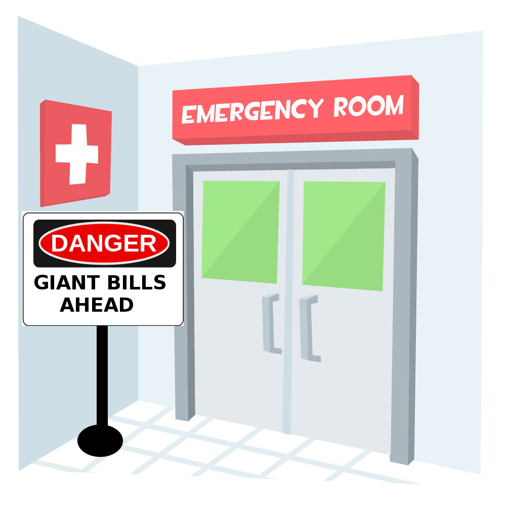 ER Door with Danger Sign