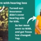 Left, a photo of Iris Wachs, a toddler. Right, a photo of Stephanie Wittels Wachs, her mom. Words: Iris was born with mild hearing loss. Turns out: Insurance didn't cover hearing aids for kids. So her mom went to war and got Texas law changed. Yep.