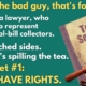 Text: "I was the bad guy, that's for sure." Jeff is a lawyer, who used to represent medical-bill collectors. He switched sides. Now he's spilling the tea. Secret #1: WE HAVE RIGHTS