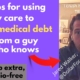 Image of Jared Walker with caption "I crush medical bills. Try me." Additional text: "Top tips for using charity care to crush medical debt. From a guy who knows. Jared Walker @DollarFor. Web extra. No audio here. Still awesome"