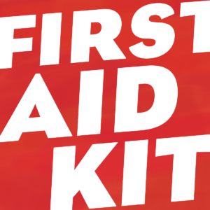 Logo: First Aid Kit (stylized writing)
