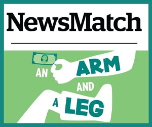 Logos: NewsMatch and An Arm and a Leg