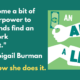 White and yellow text on a green background that reads "'It's become a bit of my superpower to help friends find an in-network therapist.' - Abigail Burman. Here's how she does it."