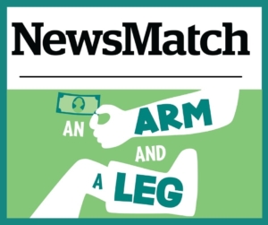Logos: NewsMatch and An Arm and a Leg